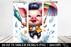 Vibrant Baby Pig Jumping, Transparent PNG Product Image 2