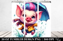 Vibrant Baby Pig Jumping, Transparent PNG Product Image 2