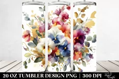 Vibrant Bouquet Gold Foil Tumbler Product Image 2