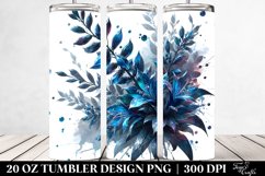 20 Oz Tumbler Sublimation | Glossy Lobelia Design Product Image 2