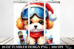 Expressive Baby Poodle with Winter Accessories, PNG Product Image 2