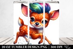Baby Deer Cool Haircut Drawing | 20 oz Tumbler Product Image 2