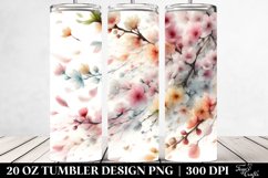Watercolor Tumbling Spring Petals | 20 Oz Tumbler Product Image 2