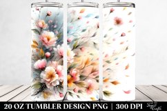 Watercolor Tumbling Spring Petals | 20 Oz Tumbler Product Image 2