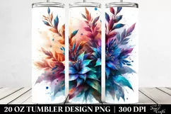 20 Oz Tumbler Sublimation | Glossy Lobelia Design Product Image 2