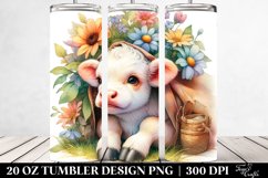 Playful Baby Cow Hide and Seek. 20 Oz Tumbler Design Product Image 2