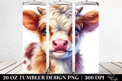 Baby Highland Cow, Transparent PNG Product Image 2