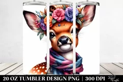 Baby Deer Model Pose Drawing | 20 oz Tumbler Product Image 2