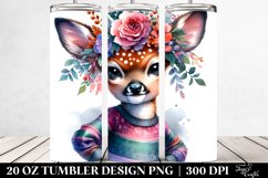Baby Deer Model Pose Drawing | 20 oz Tumbler Product Image 2