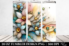 Abstract Wooden Stained Narcissus | 20 Oz Tumbler Product Image 2