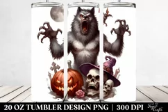 Funny Werewolf Clipart 20 Oz Tumbler Product Image 2