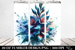 20 Oz Tumbler Sublimation | Glossy Lobelia Design Product Image 2