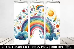 Colorful Whimsical Rainbow | 20 Oz Tumbler Product Image 2