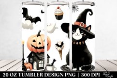 Funny Black Cat Clipart 20 Oz Tumbler Product Image 2