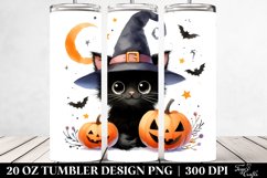 Funny Black Cat Clipart 20 Oz Tumbler Product Image 2