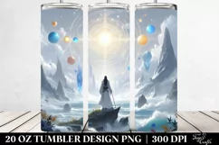 Very Simple White Digital Painting Tumbler Product Image 2