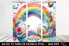 Vibrant Watercolor Rainbow | 20 Oz Tumbler Product Image 2