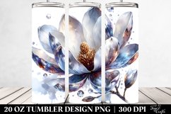 20 Oz Tumbler Sublimation | Shiny Magnolia Design Product Image 2