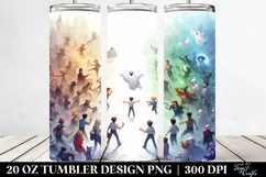 Very Simple White Digital Painting Tumbler Product Image 2