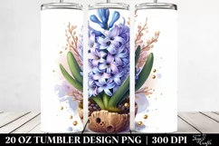Glossy Hyacinth with Gold Insertions | 20 Oz Tumbler Product Image 2