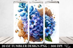 Glossy Hyacinth with Gold Insertions | 20 Oz Tumbler Product Image 2