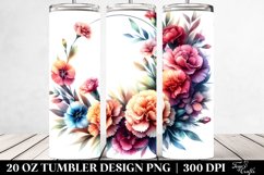 Abstract Floral Frame Carnation | 20 oz Tumbler Product Image 2