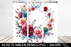Abstract Floral Frame Carnation | 20 oz Tumbler Product Image 2