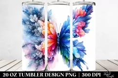 Vibrant Ice Flower Butterfly Tumbler Product Image 2