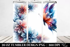 Abstract Ice Flower Butterfly Tumbler Product Image 2