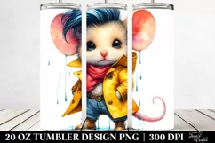 Cute Baby Mouse Model, High-Res 20 Oz Tumbler Product Image 2