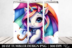 Cute Baby Unicorn Umbrella Tumbler Product Image 2