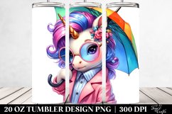 Vibrant Baby Unicorn Umbrella Tumbler Product Image 2