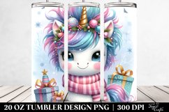 Cute Excited Watercolor Unicorn 20 Oz Tumbler Product Image 2