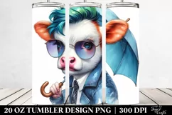 Cute Baby Cow Umbrella Tumbler Product Image 2