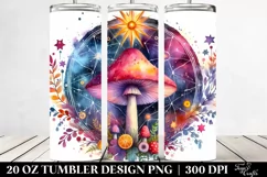 Magical Celestial Mushroom Clipart 20 Oz Tumbler Product Image 2