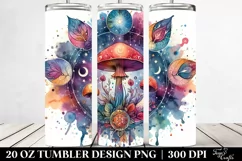 Magical Celestial Mushroom Clipart 20 Oz Tumbler Product Image 2