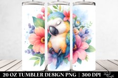 Colorful Baby Macaw Sleeping | 20 Oz Tumbler Product Image 2