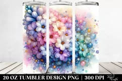 Abstract Hyacinth Diamonds Watercolor Splash Tumbler Product Image 2