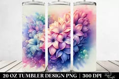 Abstract Hyacinth Diamonds Watercolor Splash Tumbler Product Image 2