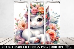Cute Baby Unicorn Tumbler Product Image 2