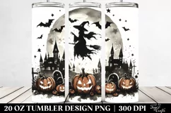 Simple Halloween Scene Sorcer | 20 oz Tumbler Product Image 2
