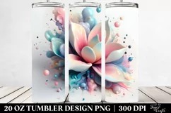 Abstract Glossy Magnolia Clipart 20 Oz Tumbler Product Image 2