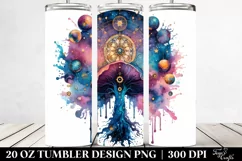 Magical Celestial Mushroom Clipart 20 Oz Tumbler Product Image 2