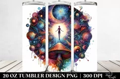 Magical Celestial Mushroom Clipart 20 Oz Tumbler Product Image 2