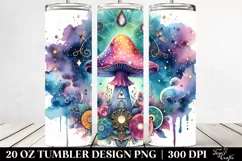 Magical Celestial Mushroom Clipart 20 Oz Tumbler Product Image 2