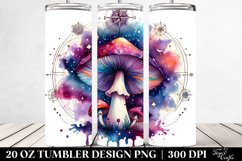Magical Celestial Mushroom Clipart, High-Res 20 Oz Tumbler Product Image 2