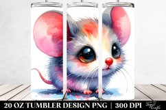 Vibrant Baby Mouse Drawing Tumbler Product Image 2