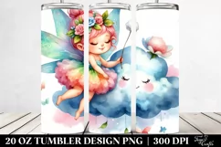 Cute Fairy Bouncing on Cloud | 20 Oz Tumbler Product Image 2