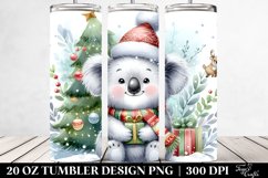 Cute Baby Koala with Christmas Tree Clipart Product Image 2