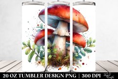 Detailed Mushroom Watercolor Tumbler Product Image 2